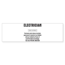 CafePress Funny Electrician Definition Bumper Sticker Sticker (Bumper 50 pk)
