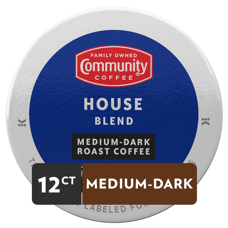 Community Coffee House Blend Medium-Dark Roast Single-Serve Keurig K-Cup Pods,