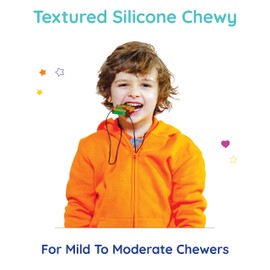 Fun and Function - Robot Chewy - Sensory Chew Necklace for Kids - Silicone Sensory Oral Motor Aid for Children with Special Needs - Textured Chewing Necklace to Help Reduce Anxiety - for Ages 3+