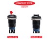 MKBKLLJY Pack of 5 12 mm LED Push Button Switch