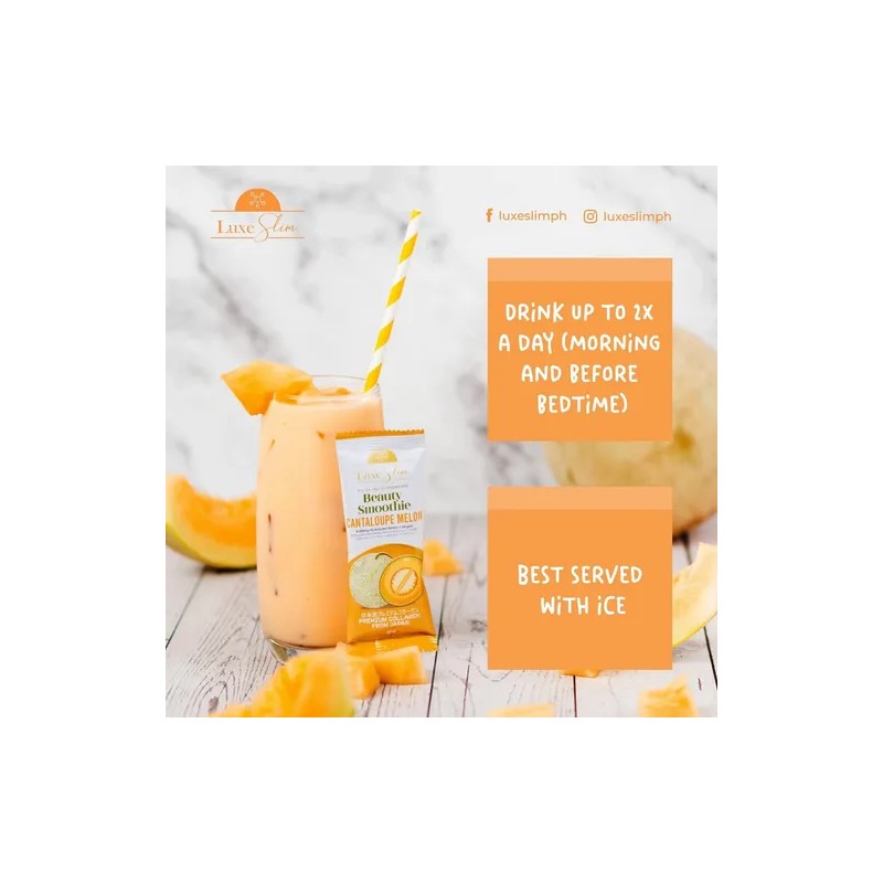 Luxe Slim Smoothie Cantaloupe - Colágeno Marino Hidrolizado