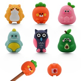 6 PCS Cute Pencil Sharpeners, Kids Pencil Sharpener Manual, Hand Held Pencil Sharpener Small, Funny Sharpener Cartoon Creative, Kawaii Stationary Gifts Mini School Office Supplies (Style 3)