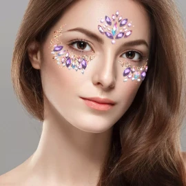 Siquk - Juego De 20 Joyas De Cara Con Purpurina Y Cara De Si