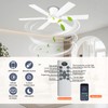 iacaf 52inch Low Profile Ceiling Fan with Light and Remote/APP