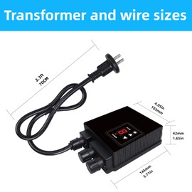 RNEHON 60W Outdoor Low Voltage Transformer with Timer and Photocell Light Sensor, 90V-120V AC to 12V DC, IP67 Waterproof,Specially for LED Landscape Lights Yard Lighting