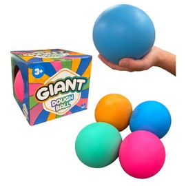 Hapros 6" Giant Dough Ball, Jumbo 6 Inch Stress Ball Fidget Toys for Super Sensory Fun and Ultimate Stress Relief (Blue)