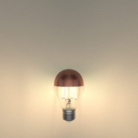 ledscom.de E27 Reflector Rose Gold LED Filament Light, 839 lm, 7.5W, Warm White, Pack of 5