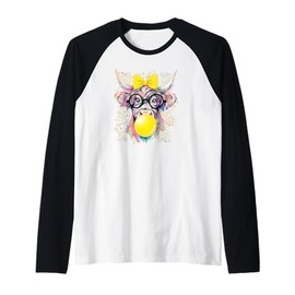 Coquette Highland Cow Bubblegum Funny Gift Tee Women, Girl Raglan Baseball Tee