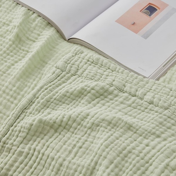 EMME Muslin Baby Blankets 100% Cotton 4-Layer Swaddle 40"x50" Lightweight