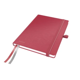 Leitz Leitz Complete Qualitäts-Notizbuch A5 liniert, 160 Seiten, 80 Blatt, Hardcover mit hochwertigem Einband, 100 g/m² Papier FSC zertifiziert, Verschluss, Lesezeichen, Stiftschlaufe, Tasche, Rot, 44780025