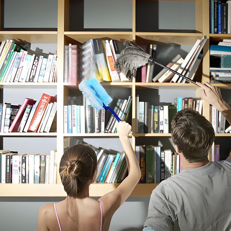 32 PCS Blue Flash Duster Refills with Handle, Flash Dust