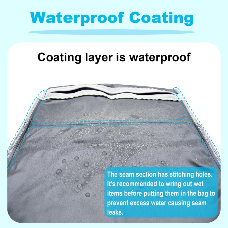 2 Pack Travel Laundry Bag Waterproof Wet Dirty Clothes Bags
