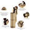 2 Pack Pressure-Relief/Cool Lighter, Wheel Kerosene Lighter, Reusable Windproof Trench