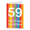 Funny 60th Birthday Card 59 And Four Quarters