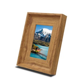 Andiker 5x3.5 Inch Photo Frame, Retro Picture Frame for Wall and Tabletop Display, Resin Photo Frame for Bedroom Office Wedding Birthday (Natural)
