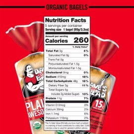 Dave’s Killer Bread Organic Plain Awesome Bagels(2 Packs-10 Units x Pack)