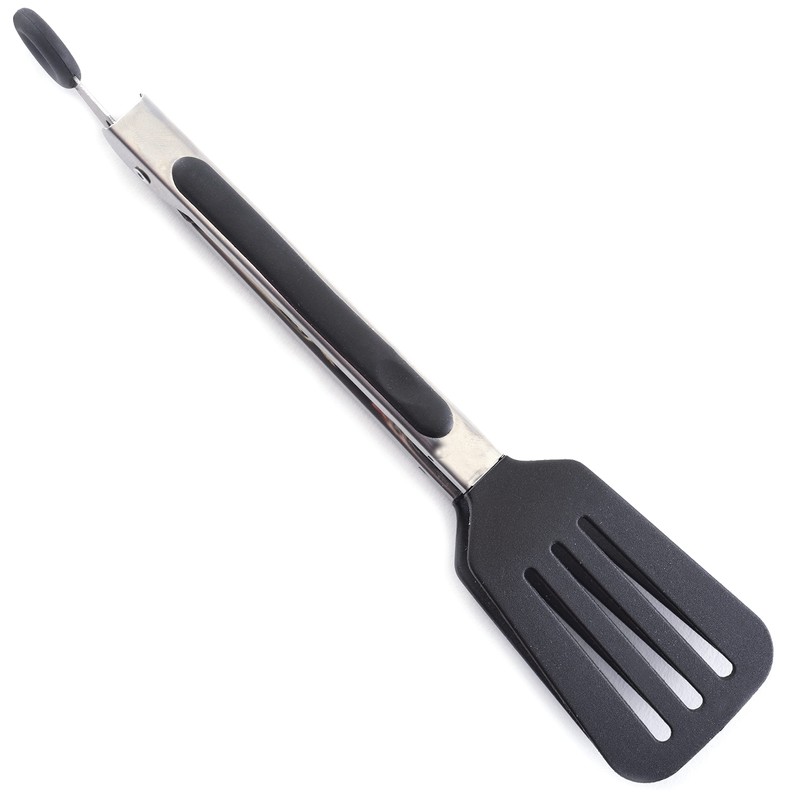 Norpro 8" Stainless Steel Mini Slotted Spatula Locking Serving Tongs