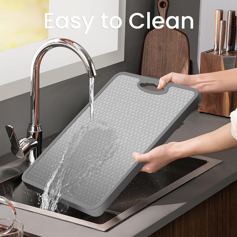 KimiDitt Stainless Steel Cutting Board, Double Sided Cutting Board with
