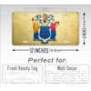 New Jersey Americana Weathered Metal Flag License Plate Antique NJ