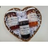 Annie's Kitchen Heart Gift Basket of jellies and jams; Simple