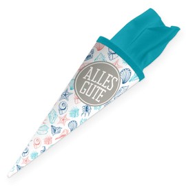 itenga Sibling School Cone - 35 Cm, Animals, Animal Pattern, Gift Packaging, School Cone, Cardboard Cone, Felt Closure, Children / Adults