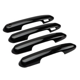 DLOVEG Exterior Door Handle Cover Compatible for 2019-2022 2023 2024 2025 Toyota Rav4 Accessories for Highlander 2024 2023 2022-2020 Handle Protectors with 4 Holes fo Auto Sensors (Glossy Black)