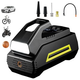 Mcbazel Tire Inflator Portable Air Compressor, 150PSI Cordless Air Pump with Digital Gauge & Emergency LED Light, Auto Shut-off Tire Pump for Cars, Motorcycles, Bikes, Balls