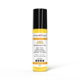 Aroma Depot 10ml. Coco Mango Unisex Perfume/Body Oil Our Interpretation, Premium Quality Uncut Fragrance Oil Soap, Candle Making & Incense