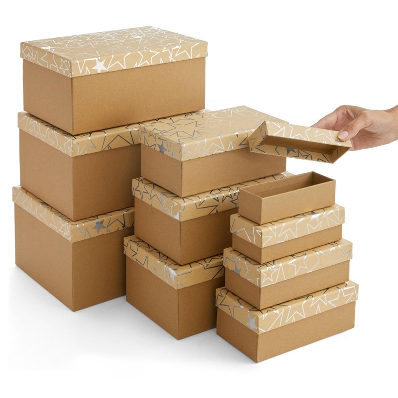 Sparkle and Bash Set of 10 Nesting Gift Boxes with