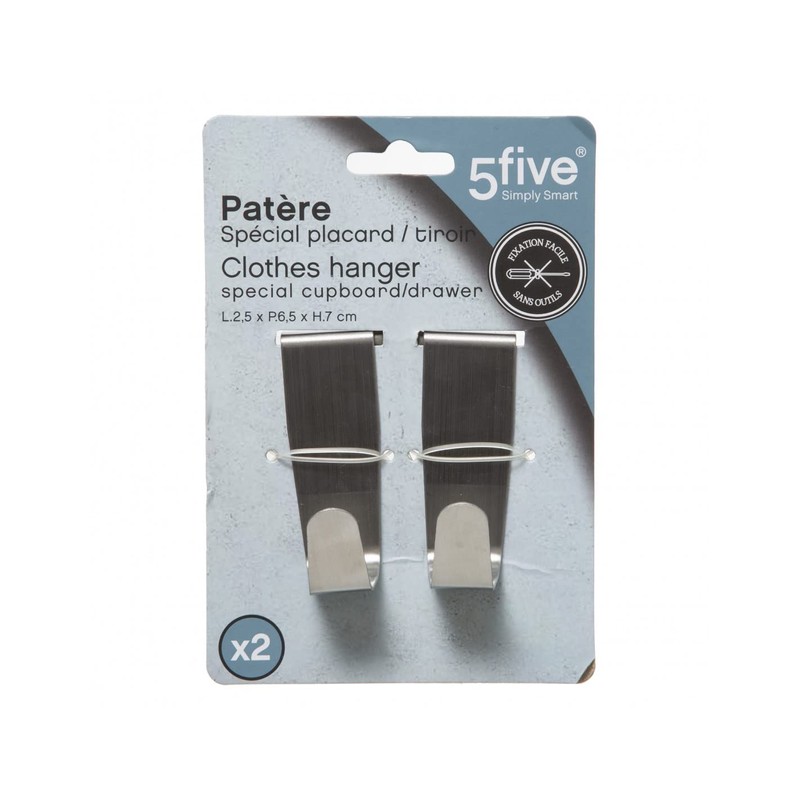 JJA 5five - 2 Stainless Steel Door Hooks