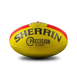 Sherrin Precision Synthetic Football, Yellow, Size 2