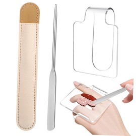 TOVINANNA Makeup Palette Stainless Steel Mixing Spatula Storage Bag for Toiletry