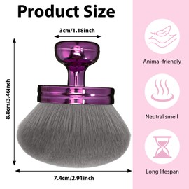 Extra Large Body Makeup Brush for Self Tanner, Kabuki Foundation Brush with Self Tan Brush for Body Leg MakeUp Brushes Foundation Brush, Suncreen Applicator, Blusher Brushes (Purple)