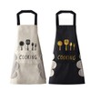 DILLMAN Women Kitchen Apron with Hand Wipe Pockets，Big Pocket,Hand-wiping, Waterproof