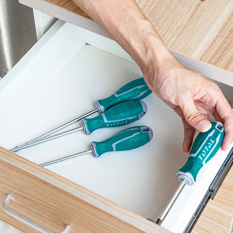 TOTAL - Screwdriver Set 6 Pieces | Chrome Vanadium Steel