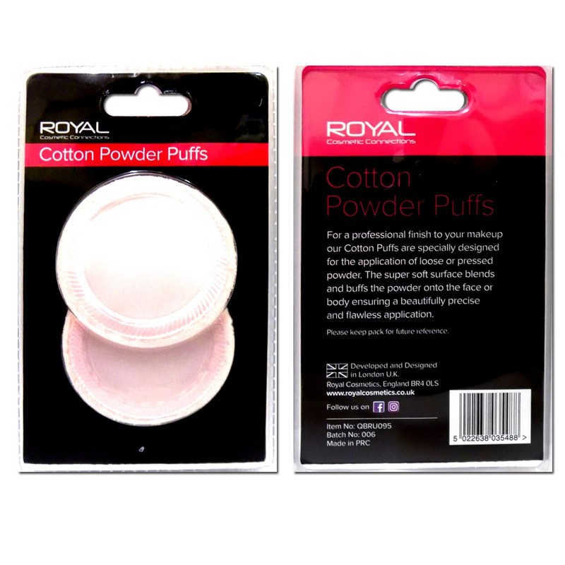 2x 2 Functionality Cotton Powder Puffs - Bundled by Smart