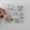 Joyful Home Happy Easter Egg Chicken Rubber Clear Stamp for