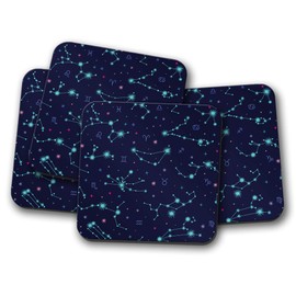 4 Set - Star Constellations Drinks Coaster - Astronomy Astrology #8436