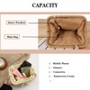 AWUXINE Straw Clutch Purse for Women Cloud Dumpling Pouch Beach