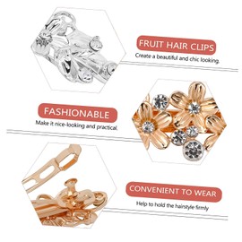 Crystal Bridal Hair Barrettes, Rhinestones Vintage Hair Clips, Sparkly Glitter Austrian Hairgrip Wedding Hair Headwear Accessories for Women Girls (Tpye E)