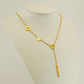 LBABWY 18K Gold Plated Necklace for Women,Pendant Necklace for Women, Dainty Gold Necklace, Jewelry Gifts for Women,Letter Necklace