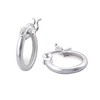 Circle Hoop Creole Earrings 925 Sterling Silver 1.2cm