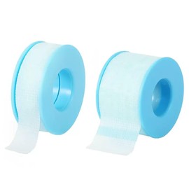 Lash Tape for Eyelash Extensions, Silicone Gel Eyelash Tape Eyelash Extension Tape for Sensitive Skin Pain Free Removal Breathable Eyelash Extension Supplies (2Rolls 8yd, Blue)