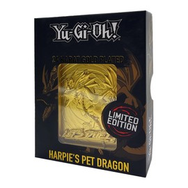 Yu-Gi-Oh! Limited Edition 24k Gold Plated Metal Card | Harpie's Pet Dragon