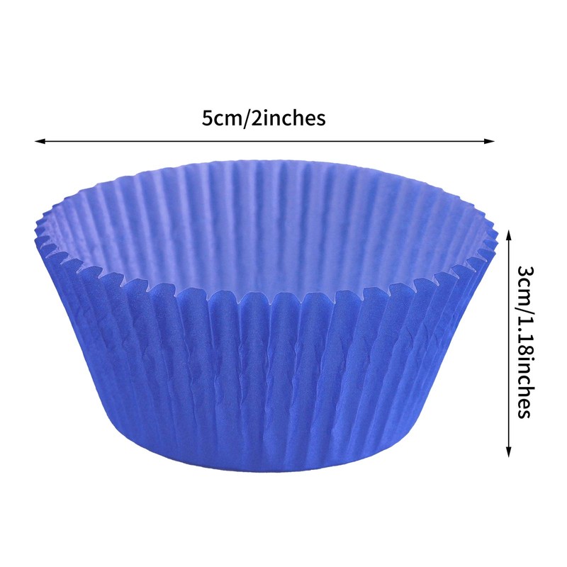 URATOT 100 Pieces Blue Cupcake Liners Cupcake Wrappers Baking Cups