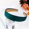 Atoden Green Headband Satin Headbands for Women Girls 1.18 Inch