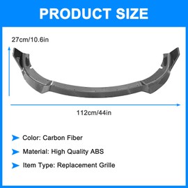 Collect Light Front Bumper Lip for 2015-2023 Dodge Charger SE RT SRT GT Front Lip Splitter Spoiler Air Chin Body Kit (Carbon Fiber)