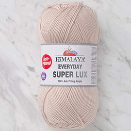 Himalaya Everyday Super Lux 100% Anti-Pilling Acrylic Worsted Aran Yarn, 1 Ball 100 g, 250 m, Yarn Weight 4 - Medium, Colour 3
