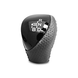 TRISTAR'S [Prius ZVW 30 Series] Punching Leather Shift Knob Piano Black Genuine Replacement Type