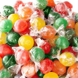 Sour Balls Hard Candy | 2 Pound Bag | Assorted Fruit Flavors | Sour Candy Individually Wrapped | Lemon, Grape, Cherry, Lime, Orange Flavors Candy for Office, Parties, and Jars